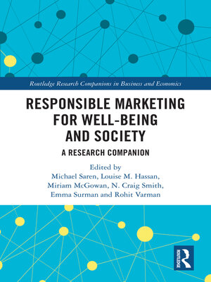 cover image of Responsible Marketing for Well-being and Society